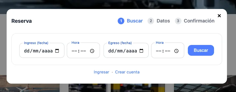 Widget de reservas por día